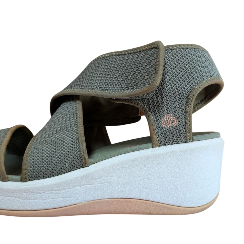 Clarks Cloudsteppers Step Cali Palm Sandasl Green Size 9.5 - Picture 6 of 13